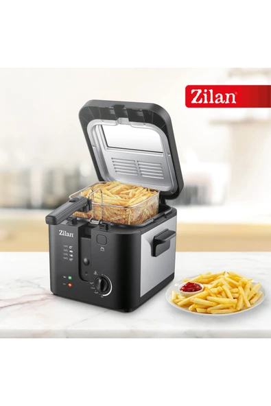 ZLN0010 Inox Fritöz | 2.5L | 1600W | Ayarlanabilir Termostat | Paslanmaz Çelik Gövde | XL ürün görseli 1