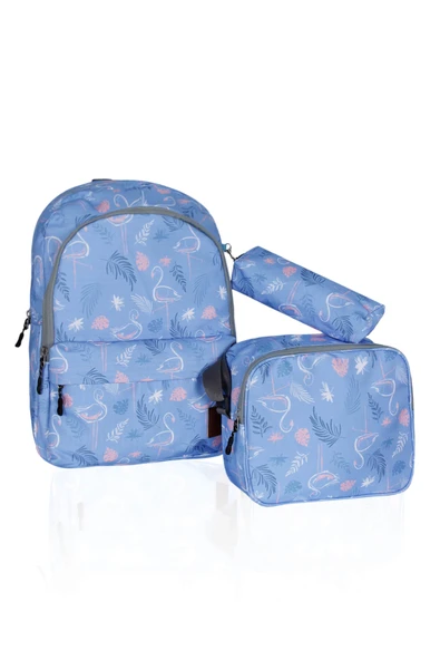Cambridge Club Okul Sırt Çantası Seti Flamingo (3 Lü Set) 37 x 27 x 12Cm ürün görseli 1