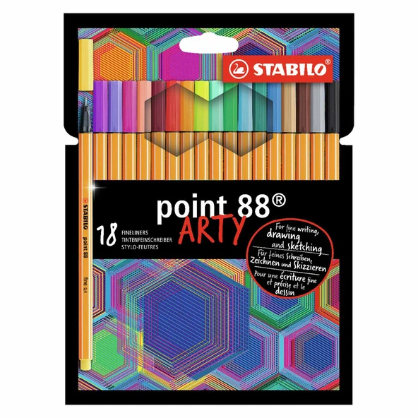Stabilo Point 88 Arty Fineliners (Keçe Uç Kalem) 0,4Mm 18 Renk Yeni 8818/1-20 ürün görseli 1