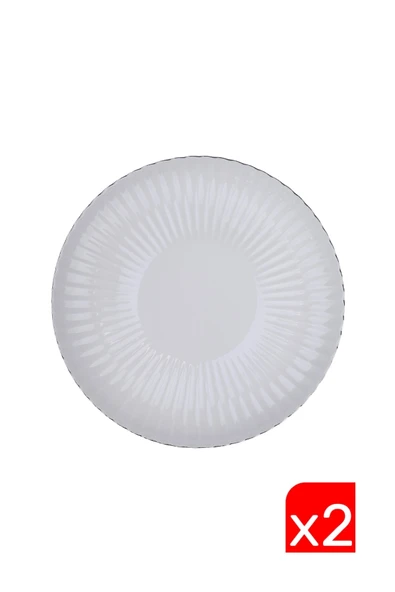 Kütahya Porselen Bone Luz Platin Fileli Servis Tabağı 27cm 2 li ürün görseli 1