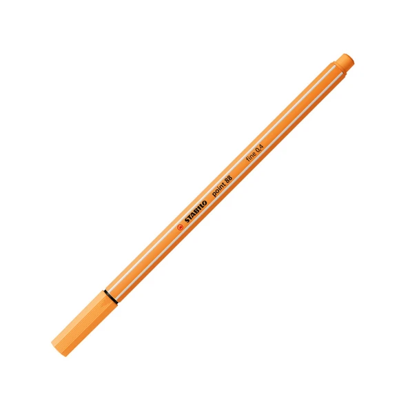 Stabilo Fineliner Point 88 İnce Keçe Uçlu Kalem 88 Point 0.4 Mm Papatya Turuncu 88/85 (10 Lu Paket) ürün görseli 1