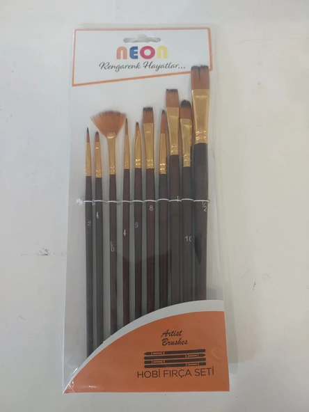 Neon Plus Resim Fırçası Seti 10 Lu Hkd-75 ürün görseli 1