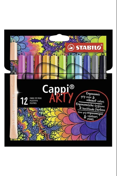Stabilo Cappi Arty 12 Renk Sanatsal Keçeli Kalem 168/12-1-20 ürün görseli 1