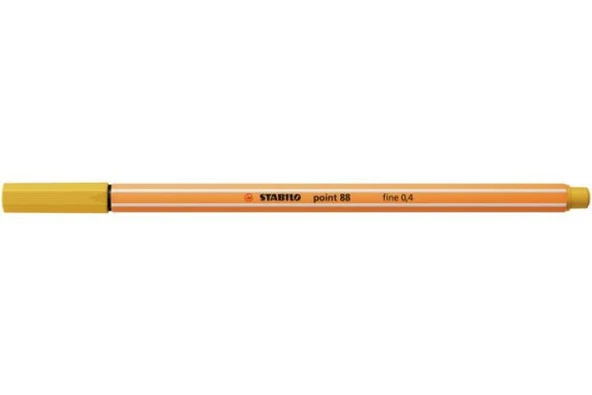 Stabilo Fineliner Point 88 İnce Keçe Uçlu Kalem 88 Point 0.4 Mm Köri Sarısı 88/87 (10 Lu Paket) ürün görseli 1