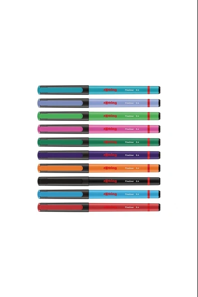 Rotring Liner Keçe Uçlu Kalem 0,4 Mm 10 Renk Blister 2166220 ürün görseli 1