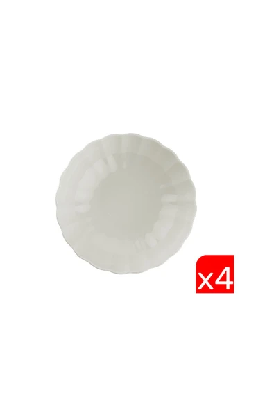 Kütahya Porselen Bone Luz Krem Çorba Kasesi 15cm 4 lü ürün görseli 1
