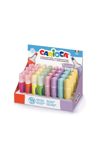 Carioca Pastel + Fosforlu İşaret Kalemi 32 Li 8 Renk 43184 ürün görseli 1