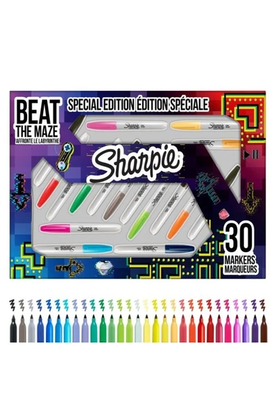 Sharpie Fine Permanent Markör Kalem Labirent 30 Renk Set 2180836 ürün görseli 1