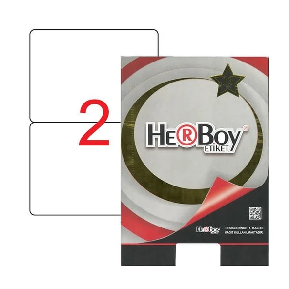 Herboy Laser Etiket 100 Yaprak 199.6X143.5 Mm Laser-Copy-İnkjet HB-1002 ürün görseli 1
