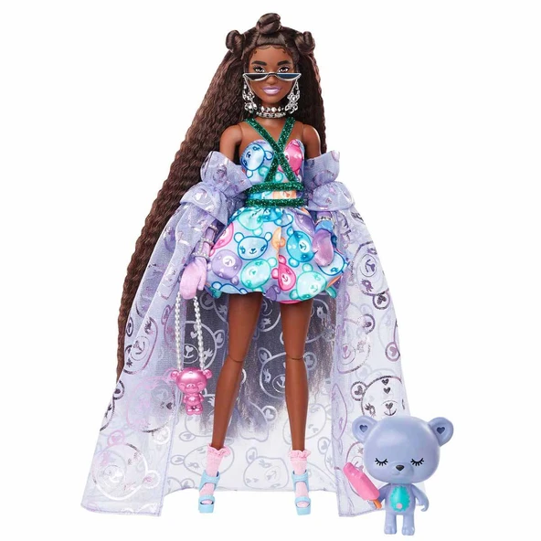 Mattel Oyuncak Barbie Extra Fancy Mor Kostümlü Bebek HHN13 ürün görseli 1
