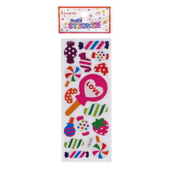 Ticon Puffy Sticker Şeker Tps-009/5 (20 Li Paket) ürün görseli 1