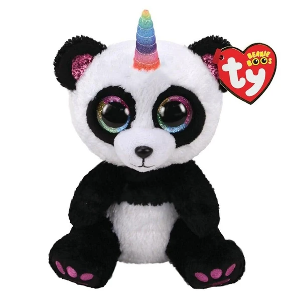 Mega Panda - Panda With Horn Reg - New Tek Boynuzlu Panda 15 Cm Peluş Oyuncak 150079TY36307 ürün görseli 1