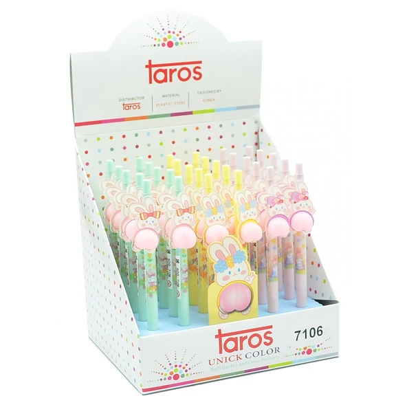 Taros Unick Color Versatil Kalem 0,7 Mm (Mekanik Kurşun Kalem)Cute Rabbit 7106 (30 Lu Paket) ürün görseli 1