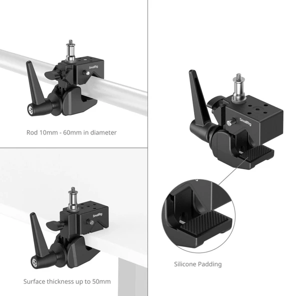 SmallRig 4861 Süper Kelepçe Destek Takımı - Resim 5