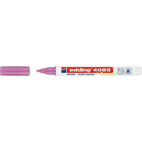 Edding Cam Kalemi 4085 Likit Tebeşir Kalemi (Sıvı Tebeşir) 1-2Mm Metalik Pembe (10 Lu Paket) ürün görseli 1