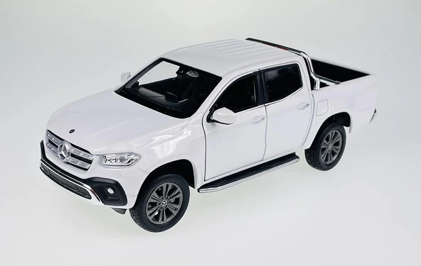 Welly  Koleksiyon 1 / 24 Ölçek Mercedes X Class Beyaz Arazi Aracı Model Metal Araba ürün görseli 1