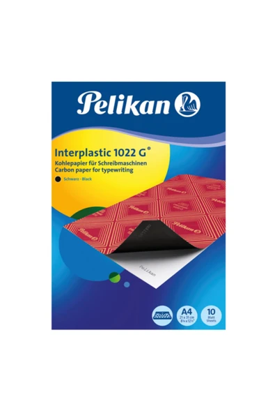 Pelikan A4 İnterplastik Karbon Kağıdı Siyah 10 Yaprak 1022G ürün görseli 1