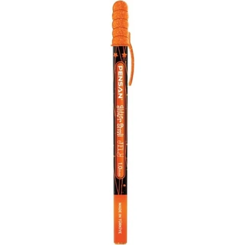 Pensan Jel Tükenmez Kalem Jely Glitter Simli Oranj 2800 (12 Li Paket) ürün görseli 1