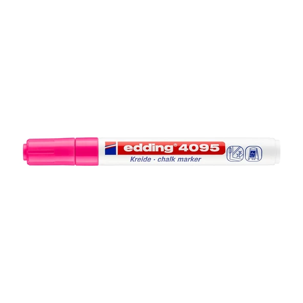 Edding Cam 4095 Likit Tebeşir Kalemi (Sıvı Tebeşir) 2-3Mm Fosforlu Pembe (10 Lu Paket) ürün görseli 1