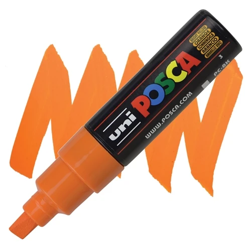 Uni-Ball Posca Boyama Kalemi 8.0 Su Bazlı Poster Markörü Sarı PC-8K (6 Lı Paket) ürün görseli 1