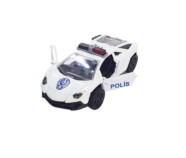 Asya Oyuncak Metal Polis Arabası 1/30 İlk-001 (Karışık Renk 1 Adet) ürün görseli 1