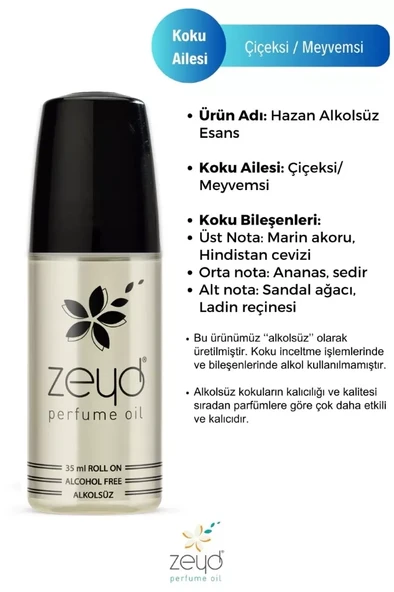 Hazan - Zeyd Esans 35 ml - Resim 3