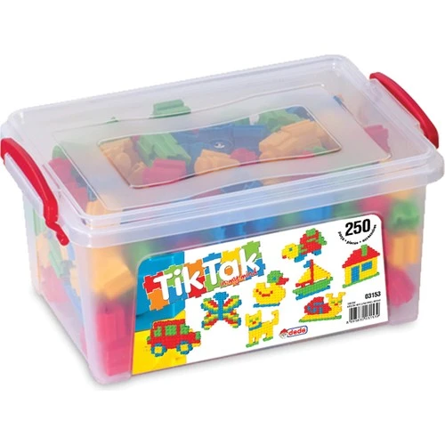 Dede Oyuncak TikTak Lego Puzzle Küçük Boy Box 250 Parça 03153 ürün görseli 1