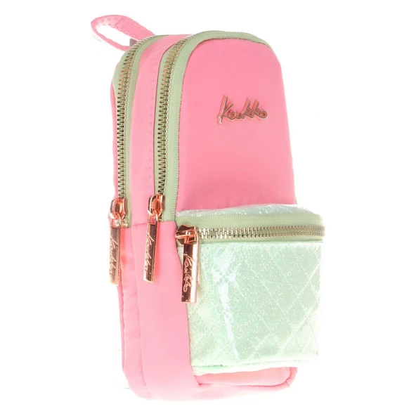 Kaukko Kalem Çantası Bright Junior Bag Kapitone-Rose K2466 ürün görseli 1