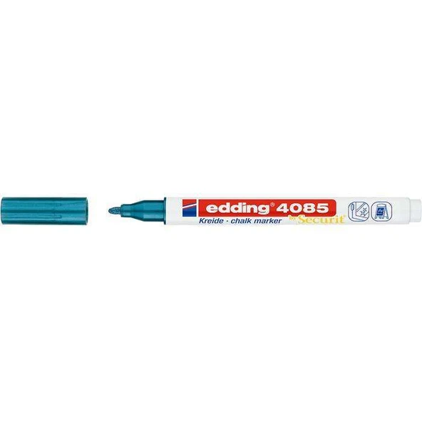 Edding Cam Kalemi 4085 Likit Tebeşir Kalemi (Sıvı Tebeşir) 1-2Mm Metalik Mavi (10 Lu Paket) ürün görseli 1