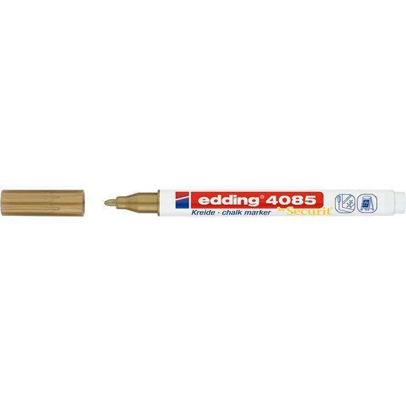 Edding Cam Kalemi 4085 Likit Tebeşir Kalemi (Sıvı Tebeşir) 1-2Mm Altın (10 Lu Paket) ürün görseli 1