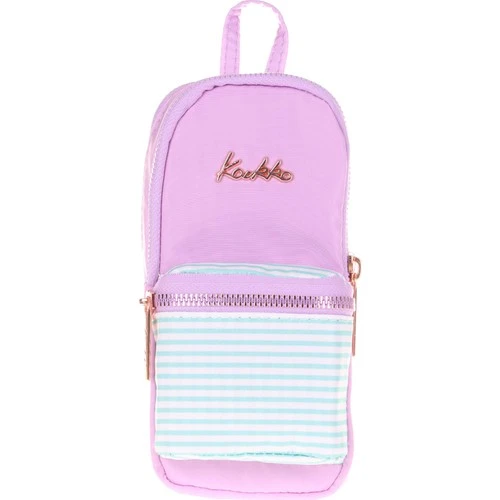 Kaukko Kalem Çantası Soft Floral Junior Bag Violet K2441 ürün görseli 1