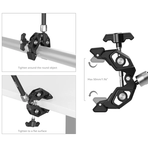SmallRig 5312 Magic Arm Yengeç Şeklinde Kelepçeli - Resim 5