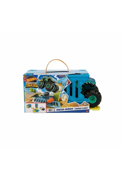 Mattel Oyuncak Hot Wheels Monster Trucks 1:24 Mega Wrexin Çarpışma Kafesi Hnc29 ürün görseli 1