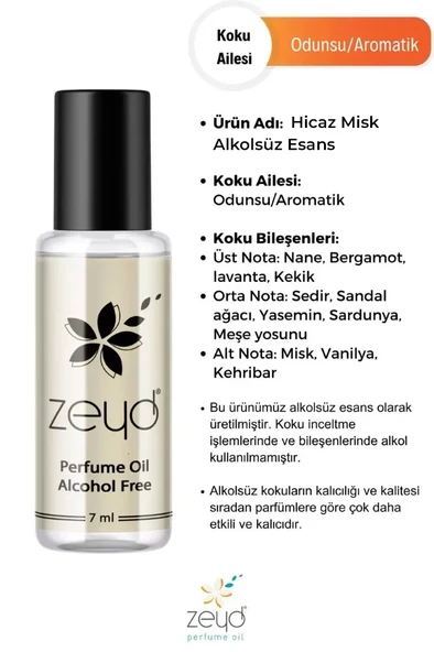 Hicaz Misk - Zeyd Esans 7 ml - Resim 3