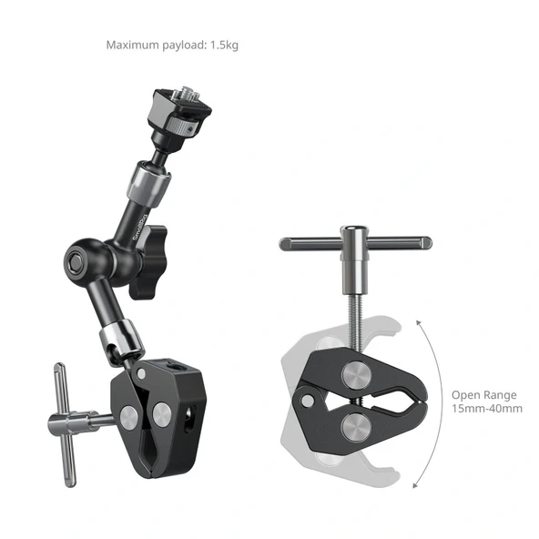 SmallRig 5310 Magic Arm Yengeç Şeklinde Kelepçeli (7'') - Resim 5