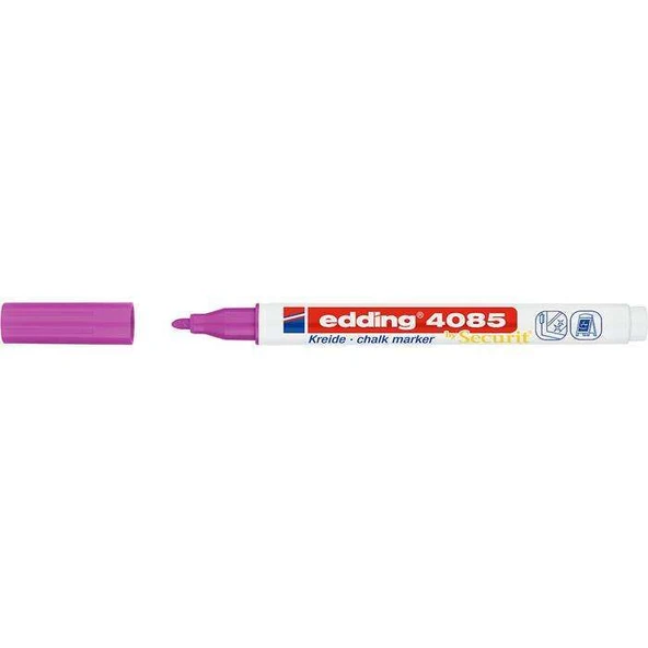 Edding Cam Kalemi 4085 Likit Tebeşir Kalemi (Sıvı Tebeşir) 1-2Mm Ahududu (10 Lu Paket) ürün görseli 1