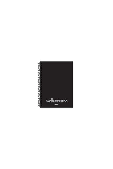 Keskin Color Siyah Defter A6 Küçük Boy 40 Yaprak Plastik Kapak Spiralli Schwarz 350560-99 ürün görseli 1