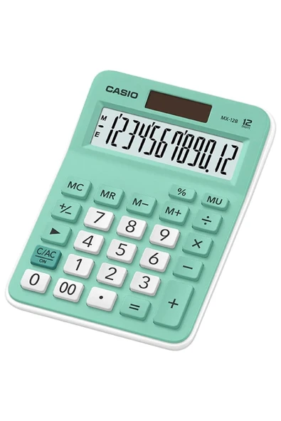 Casio Hesap Makinesi Masa Üstü 12 Hane Açık Yeşil ürün görseli 1