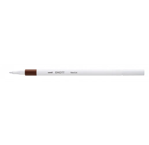 Uni-Ball Akrilik Uçlu Keçeli Kalem Emott 0.4 Mm Fine Kahverengi PEM-SY (10 Lu Paket) ürün görseli 1