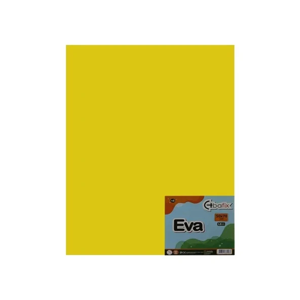 Bafix Eva Tek Renk 50X70 Cm Sarı (10 Lu Paket) ürün görseli 1