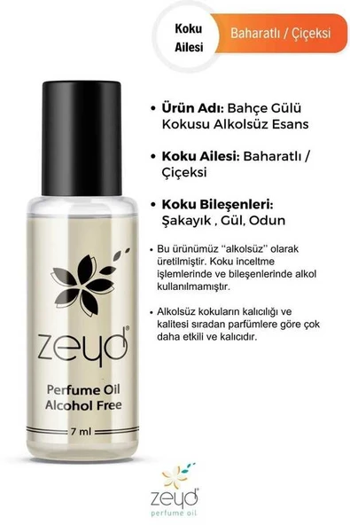 Bahçe Gülü - Zeyd Esans 7 ml - Resim 3