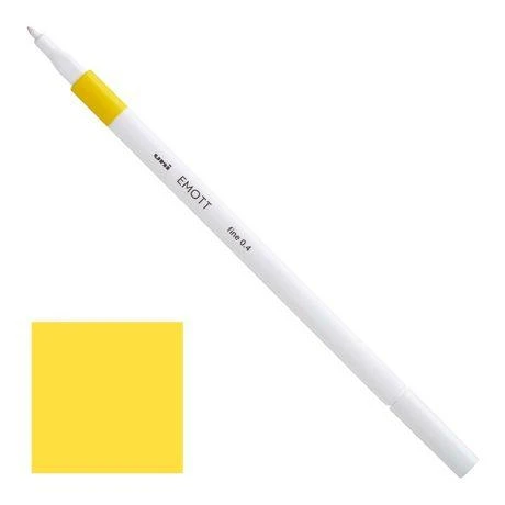 Uni-Ball Akrilik Uçlu Keçeli Kalem Emott 0.4 Mm Fine Sarı PEM-SY (10 Lu Paket) ürün görseli 1