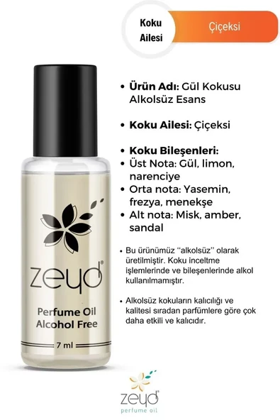Gül - Zeyd Esans 7 ml - Resim 3