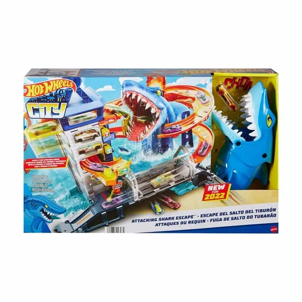 Mattel Oyuncak Hot Wheels Köpek Balığından Kaçış Oyun Seti HDP06 ürün görseli 1