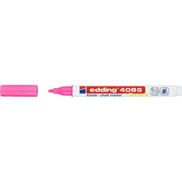 Edding Cam Kalemi 4085 Likit Tebeşir Kalemi (Sıvı Tebeşir) 1-2Mm Fosforlu Pembe (10 Lu Paket) ürün görseli 1