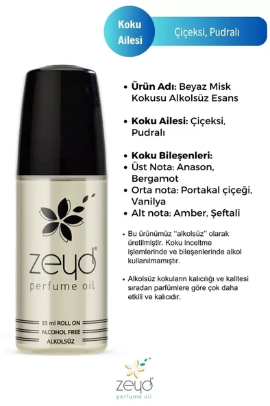 Beyaz Misk - Zeyd Esans 35 ml - Resim 3