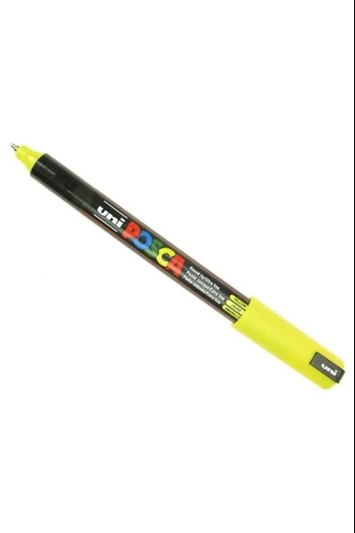 Uni-Ball Markör Boyama Kalemi Posca Su Bazlı Poster 0.7 Mm Sarı PC-1MR (6 Lı Paket) ürün görseli 1