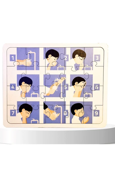 Moon Beavers İslamı Öğreniyorum Ahşap Puzzle Serisi - 4 Erkek Abdest ürün görseli 1