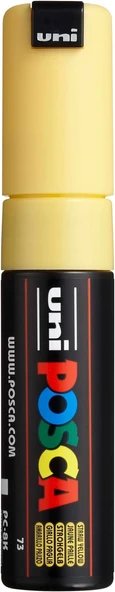 Uni-Ball Markör Boyama Kalemi Posca Boyama Kalemi Su Bazlı Poster 8.0 Mm Saman Sarı Pc-8K (6 Lı Paket) ürün görseli 1