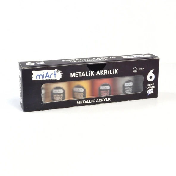 Miart Akrilik Boya Metalik 6 Renk Set 30 Ml MA306M ürün görseli 1